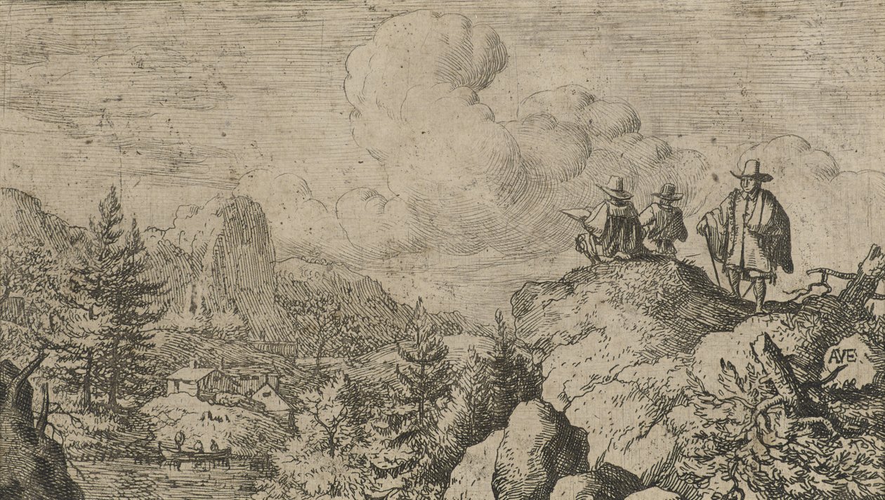 Tegnerne, ca. 1644 (radering på bindet papir) af Allart van Everdingen