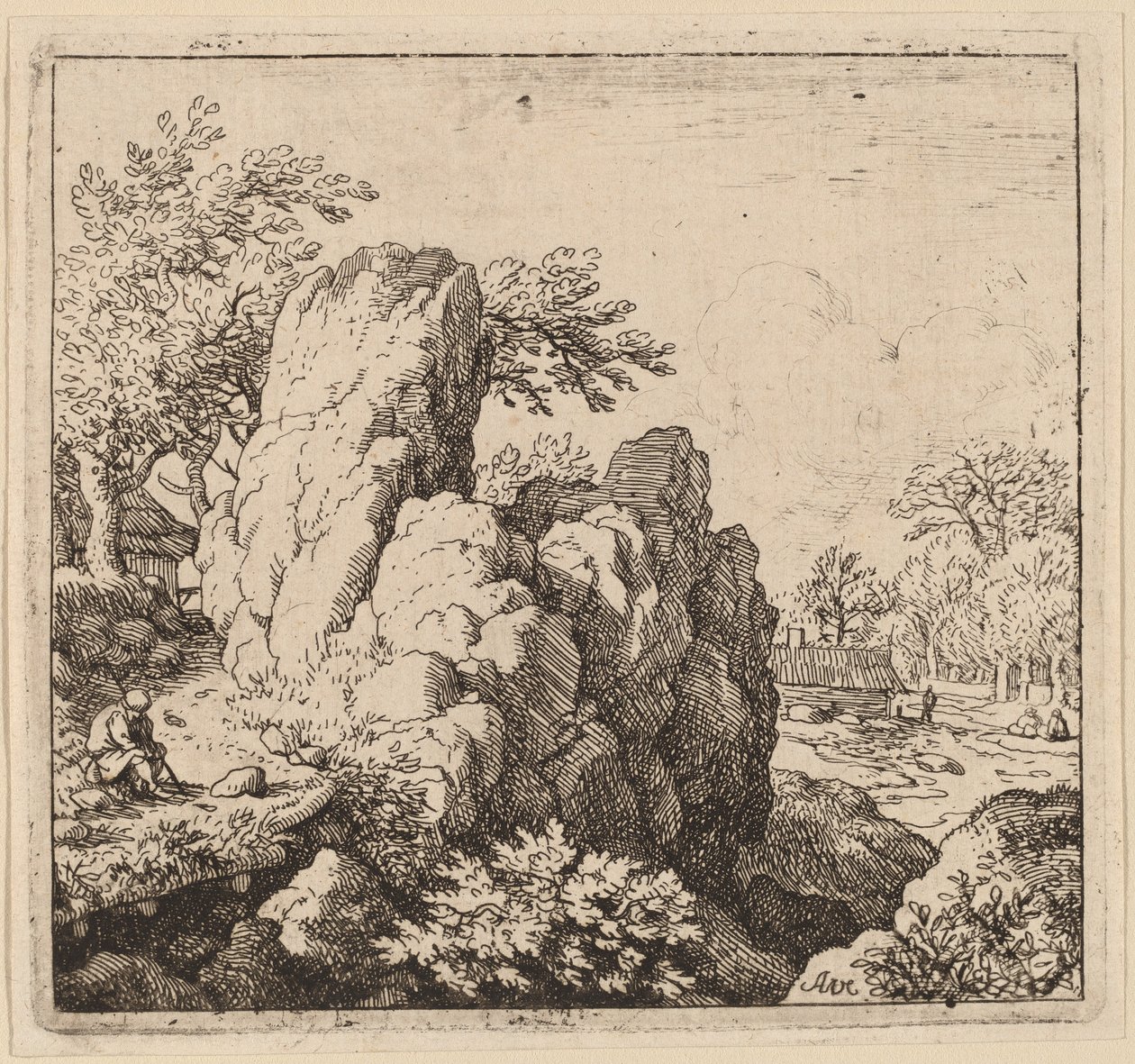 Stor klippe, sandsynligvis ca. 16451656. af Allart van Everdingen