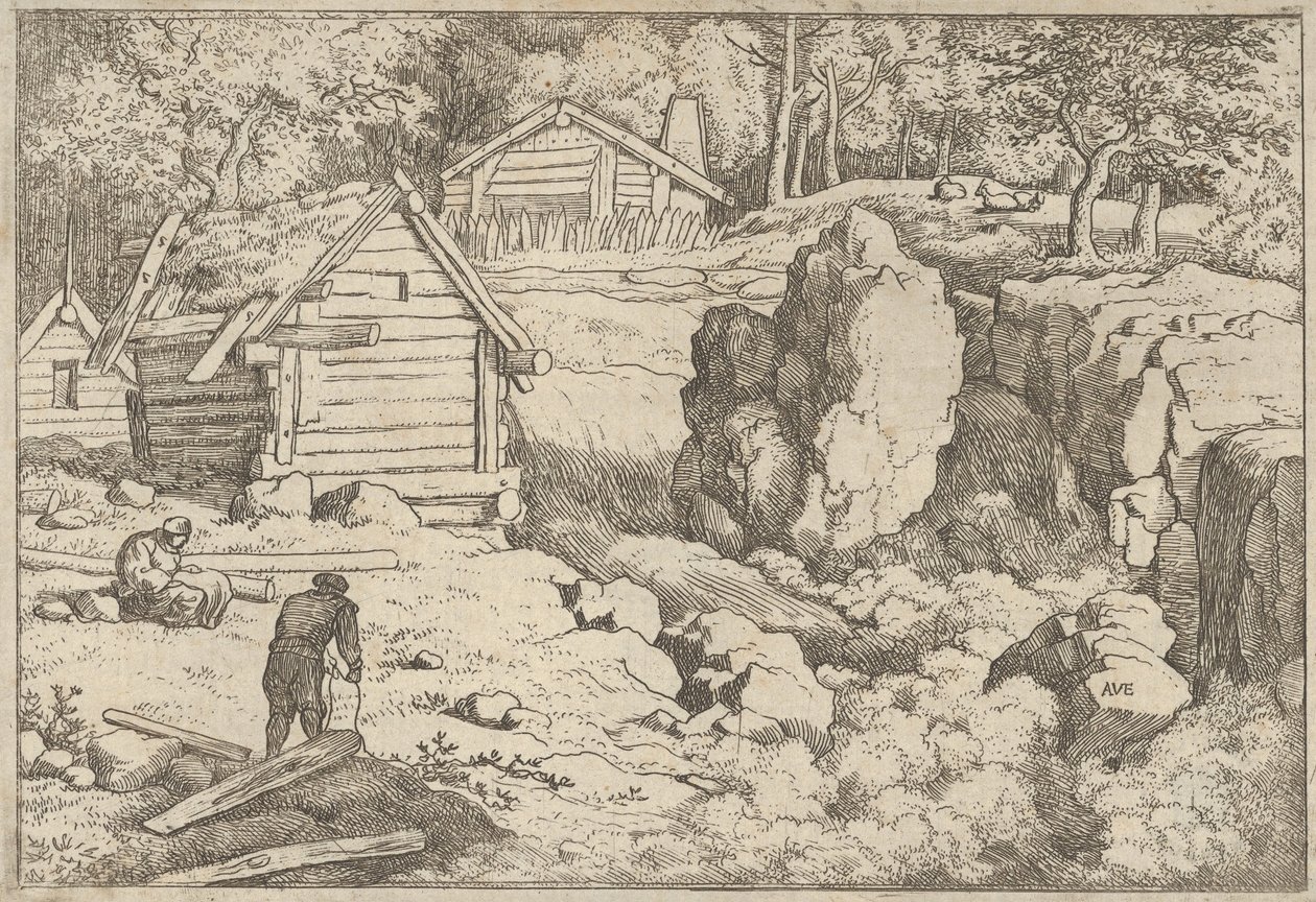 Tømreren, 1600-tallet. af Allart van Everdingen