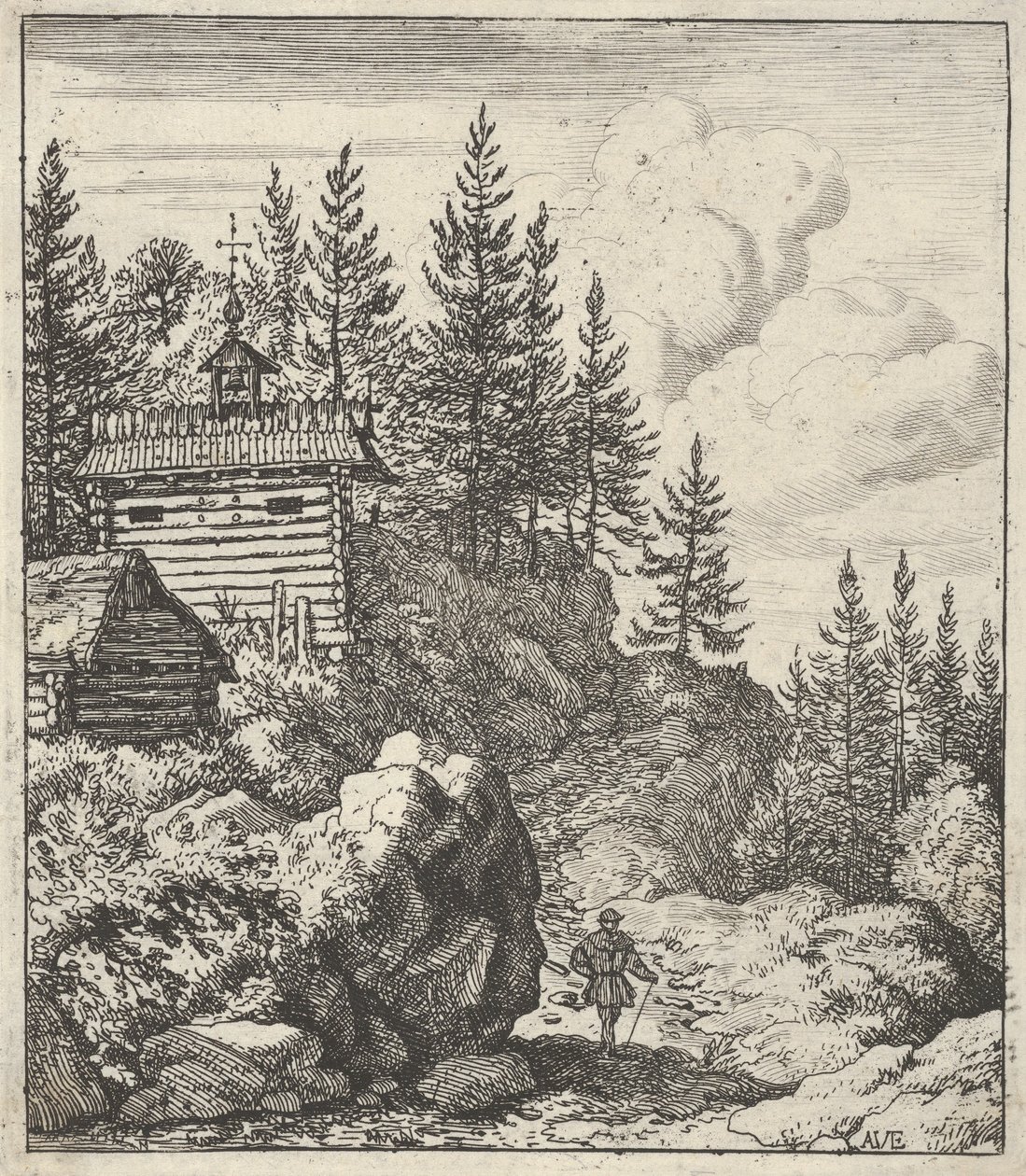 Kapellet, 1600-tallet. af Allart van Everdingen