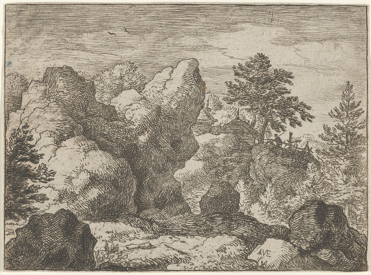 The Pointed Rock, 1600-tallet. af Allart van Everdingen