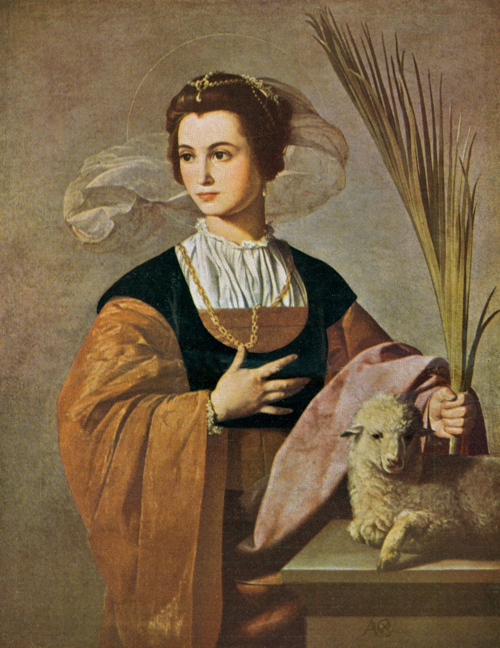 Tysk: Sankt Agnes Sankt Agnes af Alonso Cano