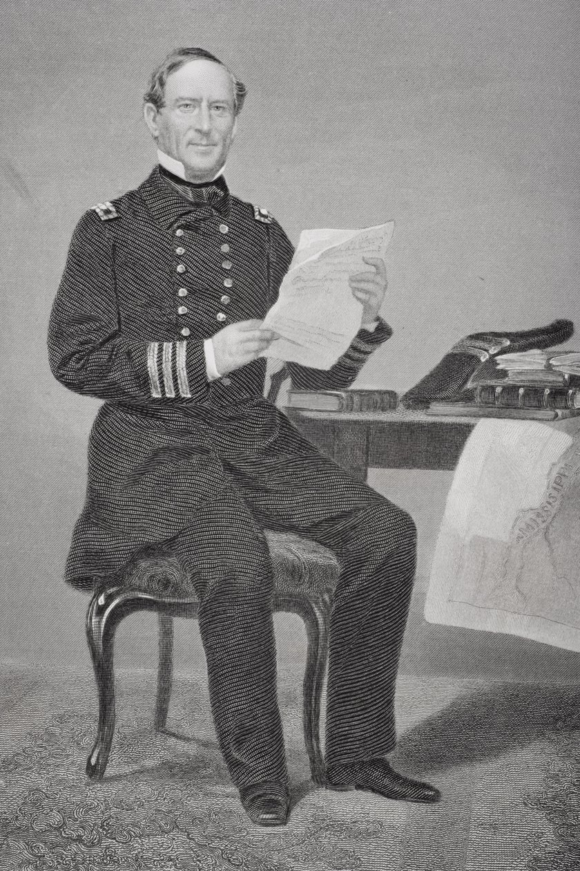 Portræt af admiral David Glascoe Farragut (1801-70) af Alonzo Chappel