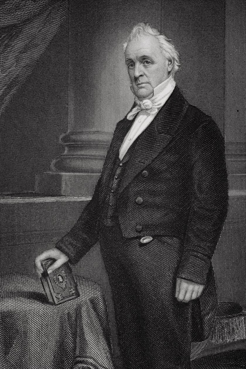 Portræt af James Buchanan (1791-1868) (detalje af 254652) af Alonzo Chappel