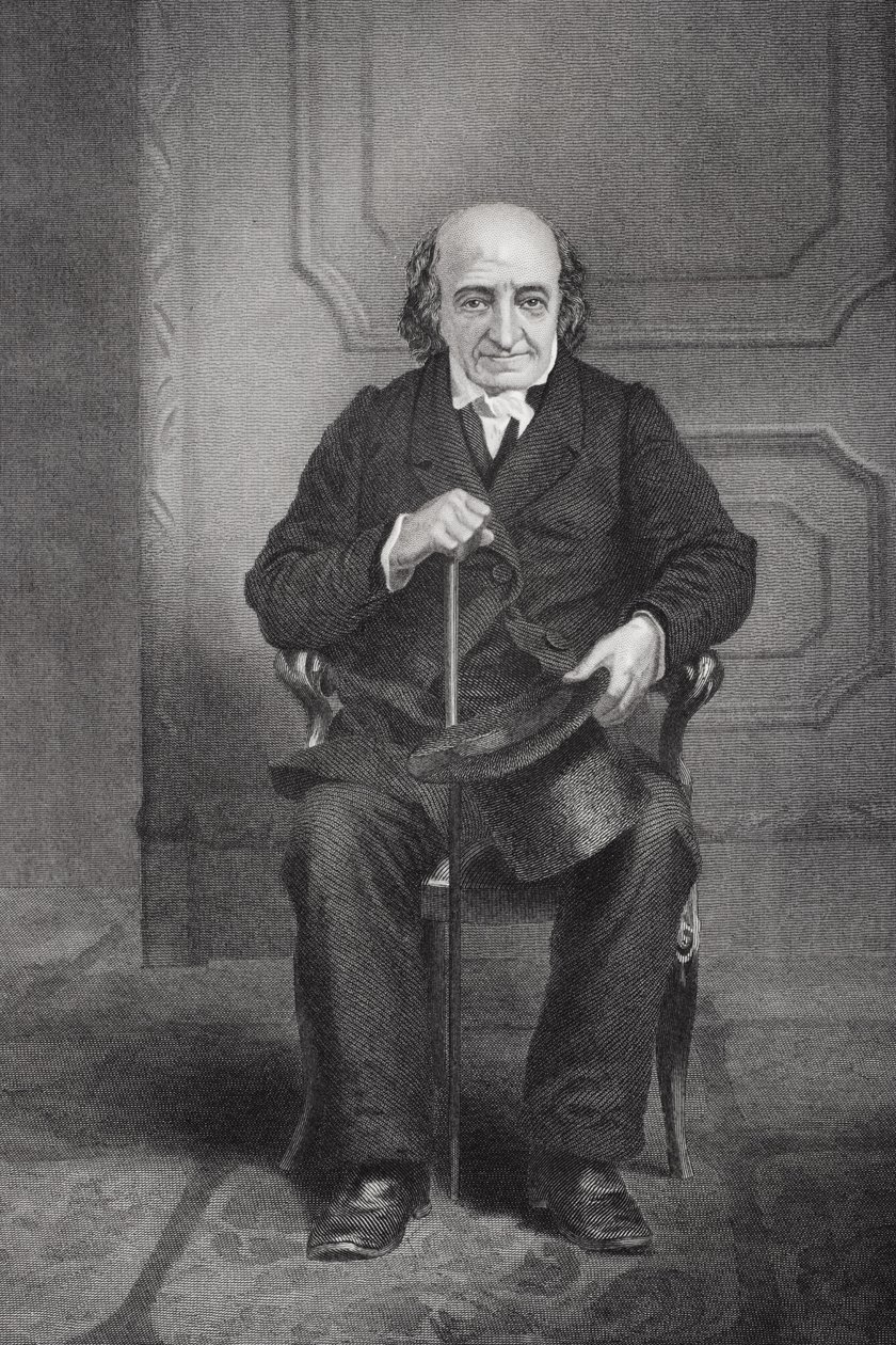Portræt af Albert Gallatin (1761-1849) (litho) af Alonzo Chappel