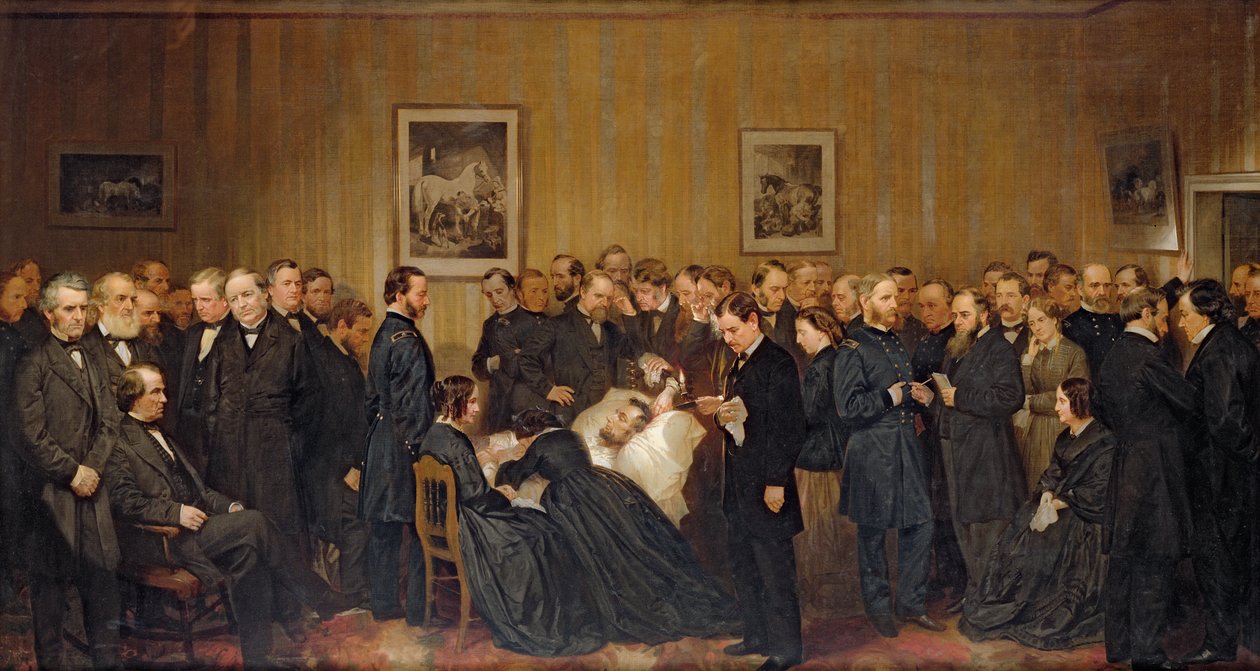 Lincolns død, 1868 af Alonzo Chappel