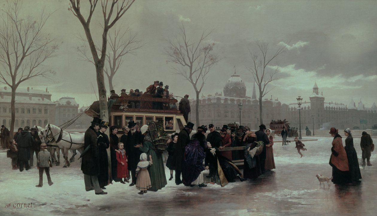 Busulykke i Paris af Alphonse Cornet