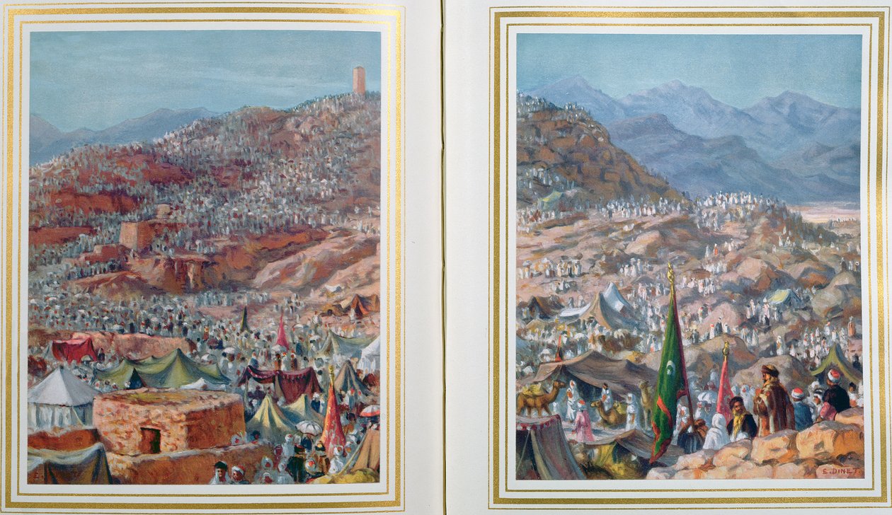 Pilgrimme på Arafa-bjerget den 9. dag i Dhul-Hijjah, 1918 af Alphonse Etienne Dinet