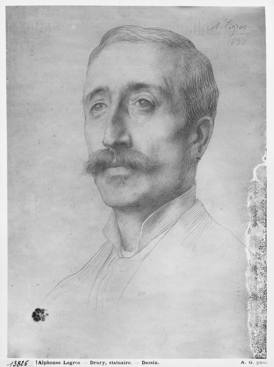Alfred Drury, 1899 (sort bly på papir) af Alphonse Legros