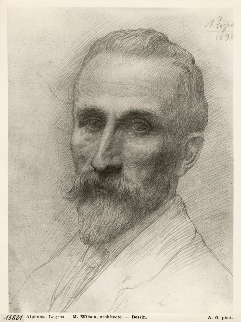 Mr. Wilson, arkitekt, 1898 (sølvspids på pap) af Alphonse Legros