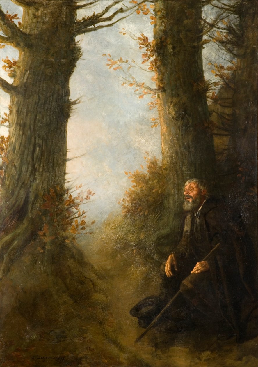 Træt vandrer, 1878 af Alphonse Legros