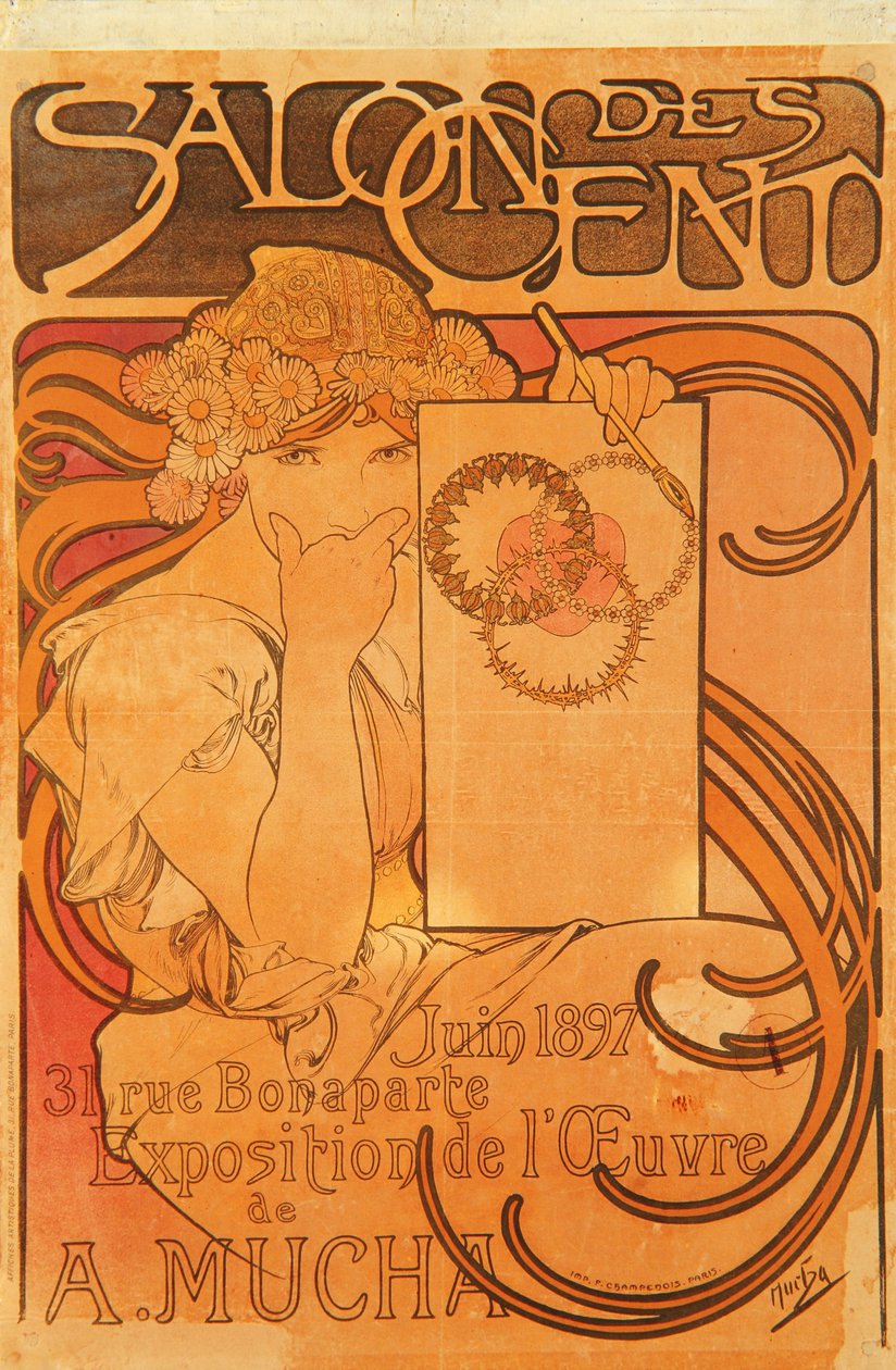 Salon des Cent, 1897 af Alphonse Mucha