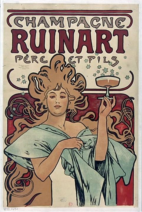 Champagne Ruinart af Alphonse Mucha