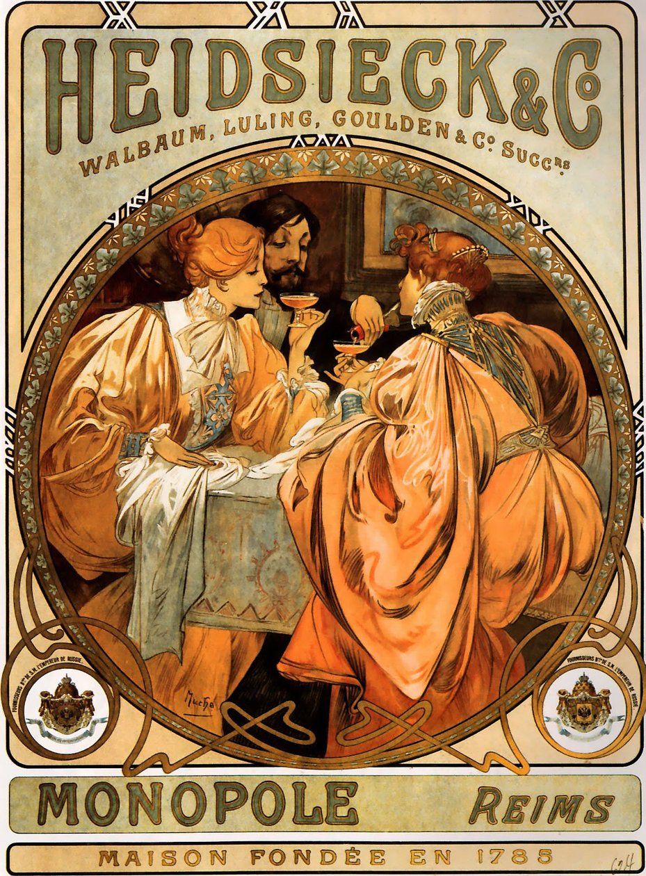 Heidsieck & Co. af Alphonse Mucha