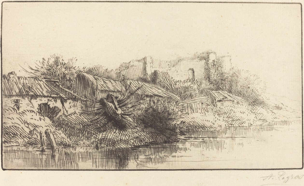 Forladt landsby (Le village abondonne) af Alphonse Legros