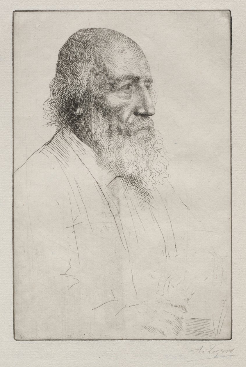 Alfred Lord Tennyson. af Alphonse Legros