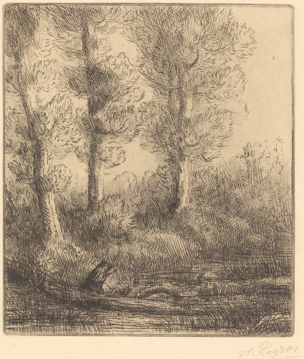 Saint-Pre-bredden (Rive du Saint-Pre) af Alphonse Legros