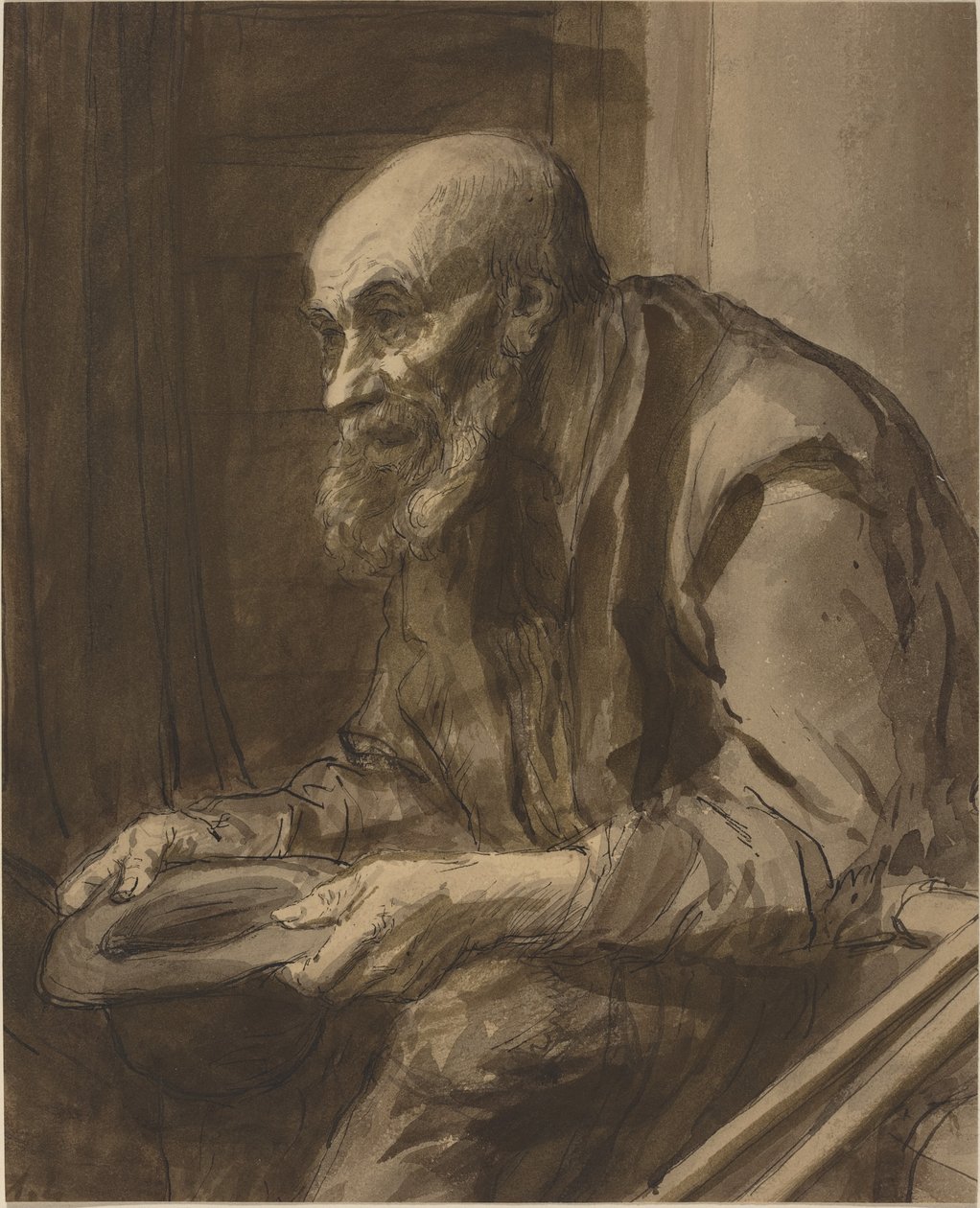 Tigger med krykker. af Alphonse Legros