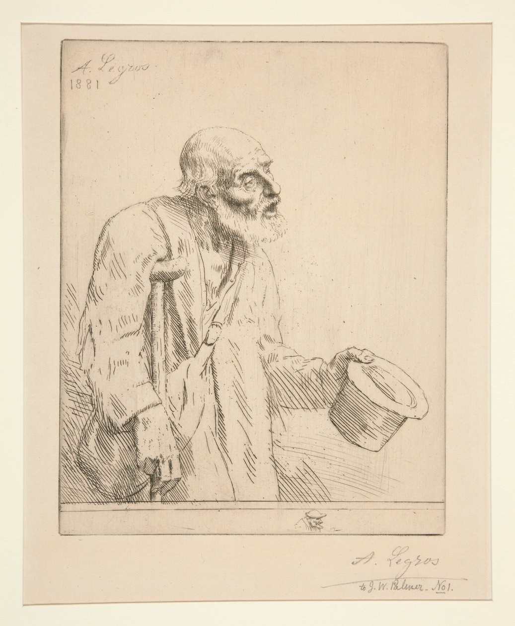 Tigger med krykker af Alphonse Legros