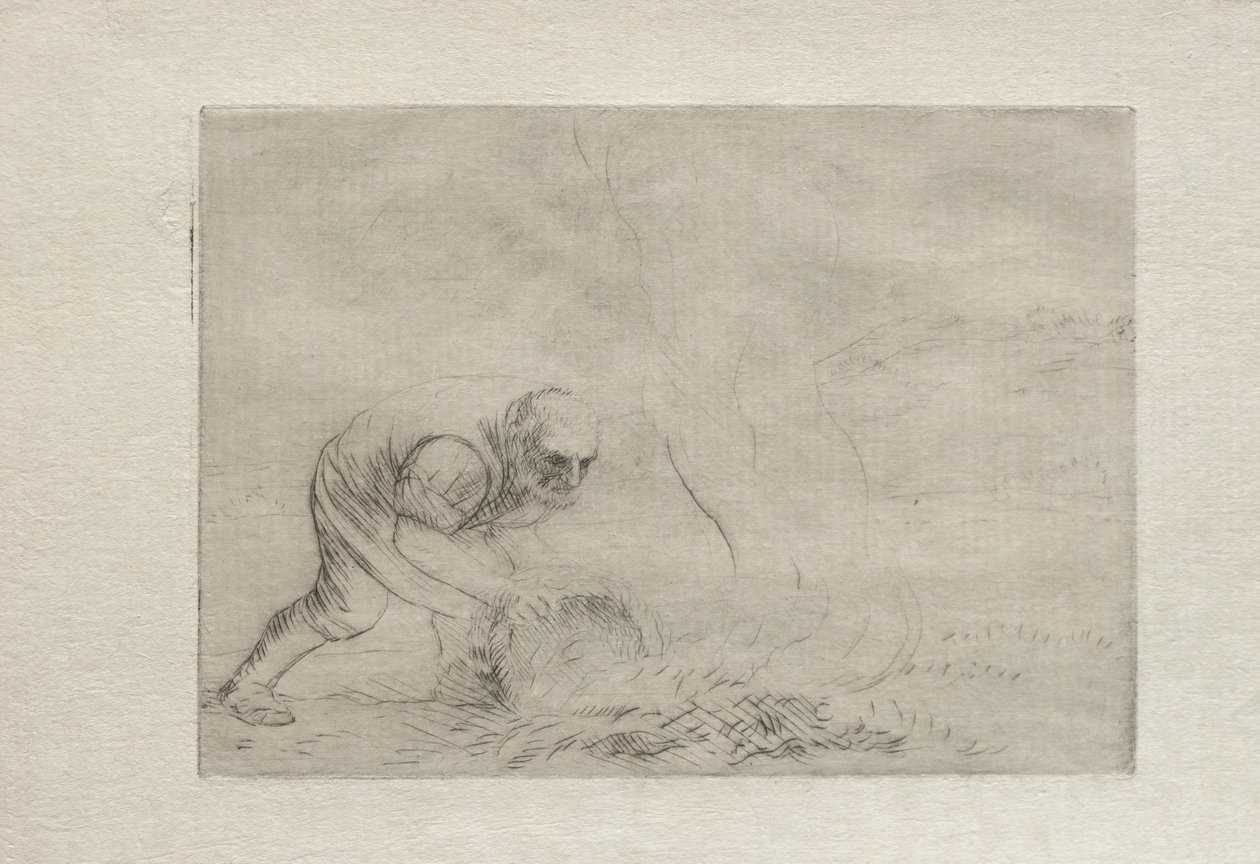 Afbrænding af græsset af Alphonse Legros