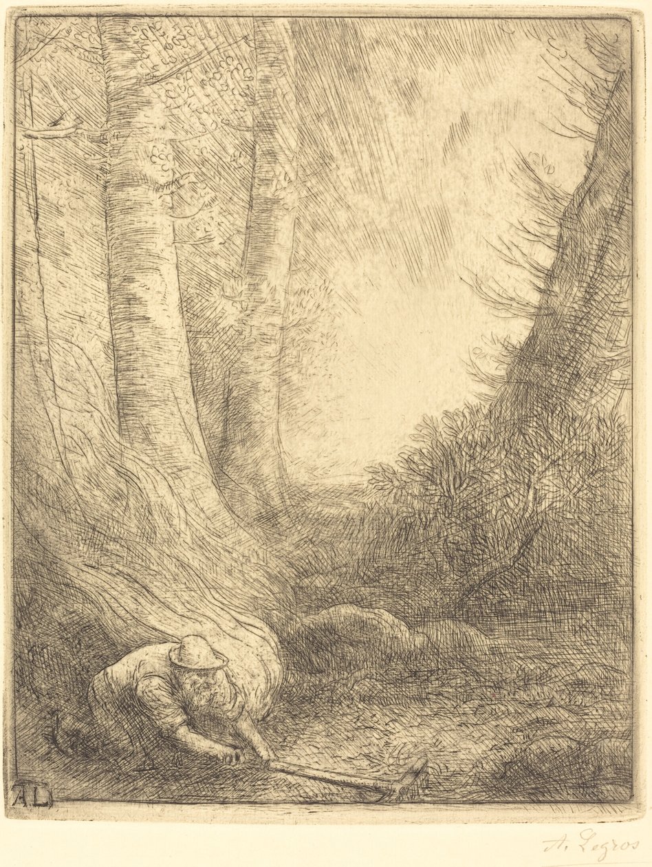 Afbrænding af græsset Græsbrænderen. af Alphonse Legros