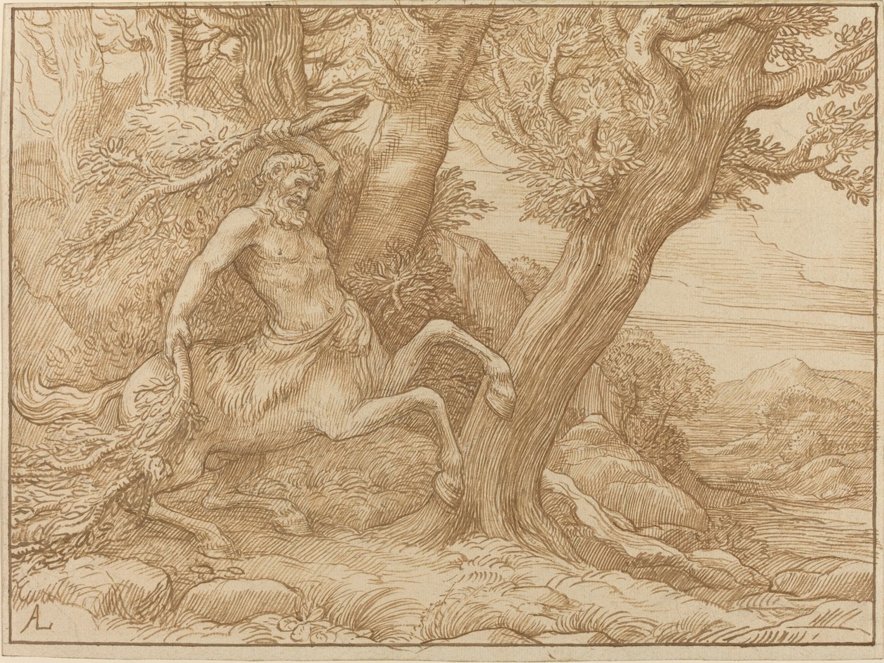 Kentaur med Grene. af Alphonse Legros
