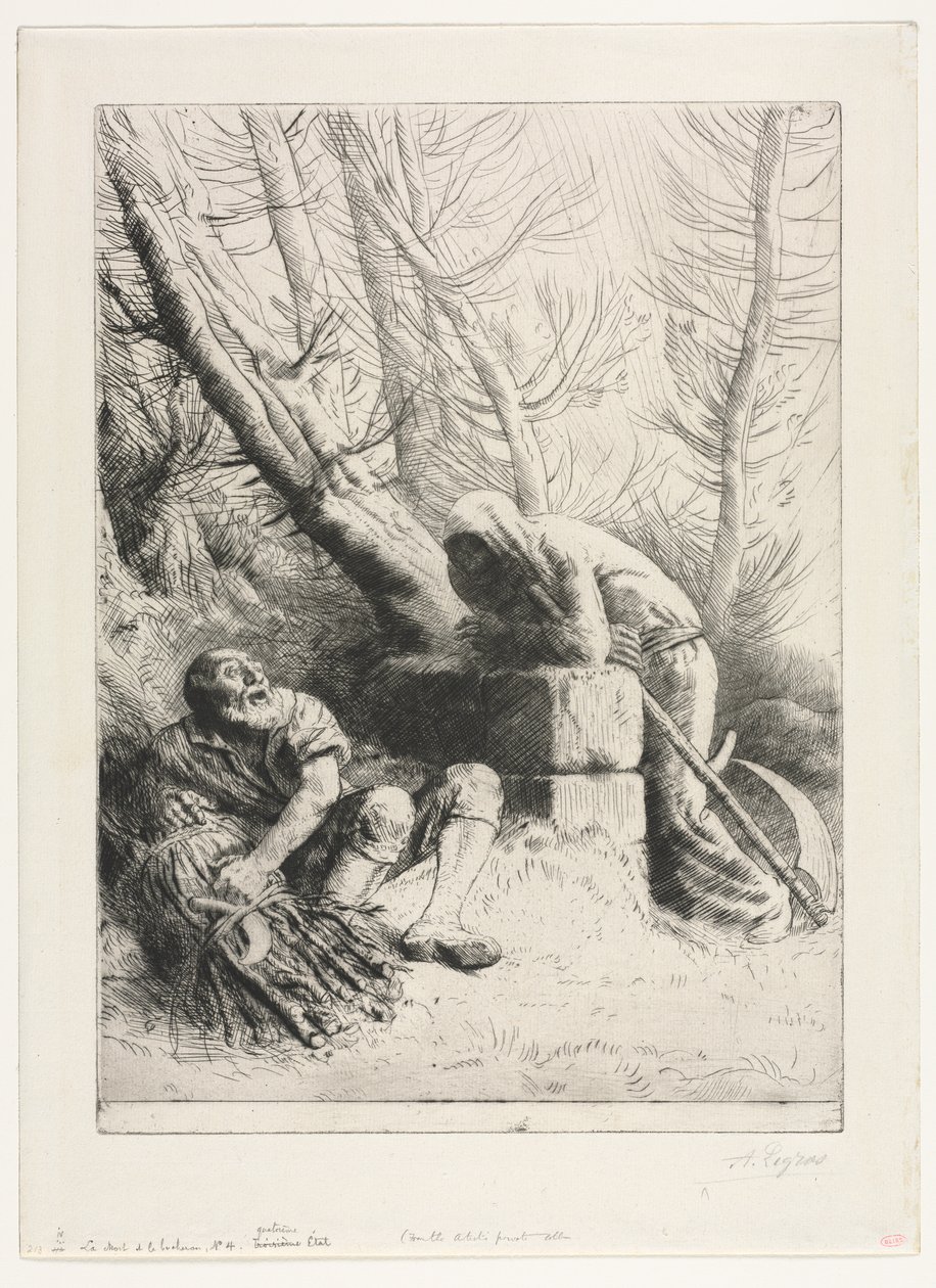 Døden og Skovhuggeren af Alphonse Legros