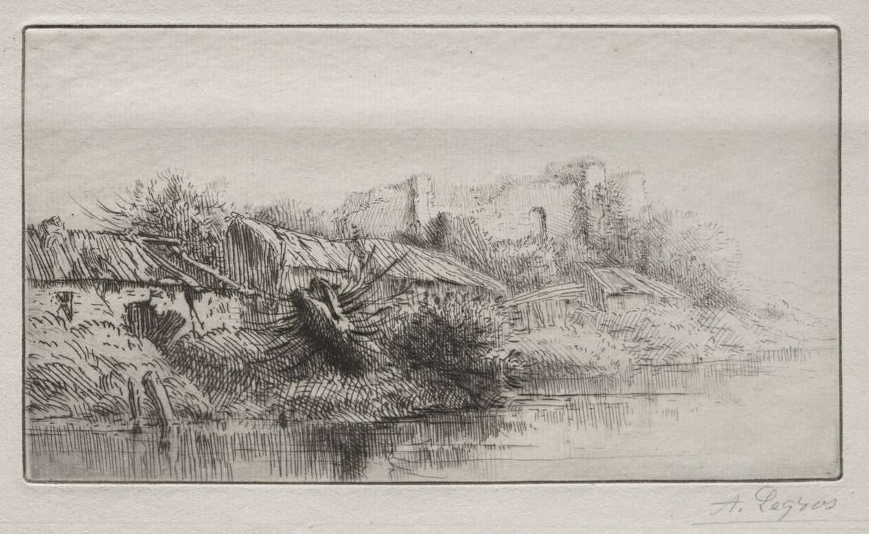 Øde landsby. af Alphonse Legros