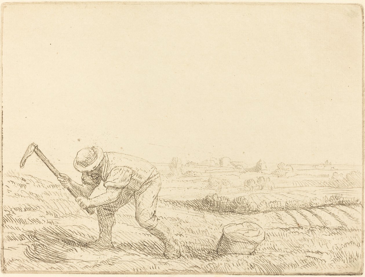 Digger Graveren. af Alphonse Legros