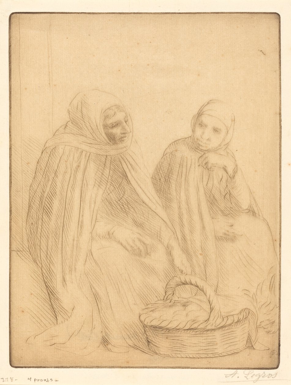 Æggesælgere, 1. plade Æggesælgere. af Alphonse Legros