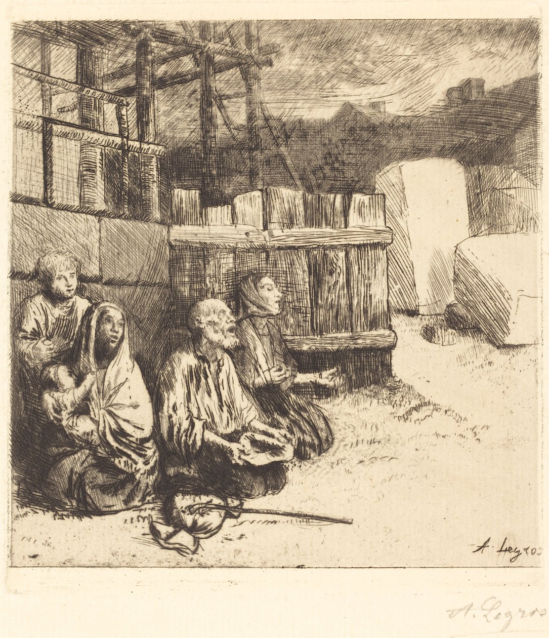 Engelske tiggere Engelske tiggere, 1875. af Alphonse Legros