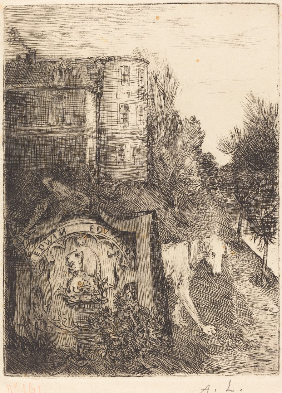 Eks-libris Edwin Edwards af Alphonse Legros