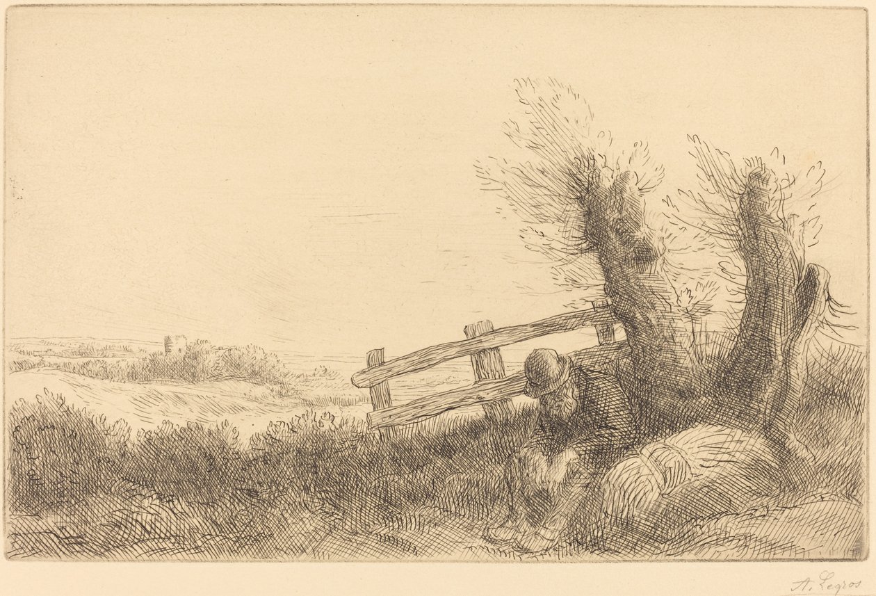 Landmand Liggende af Alphonse Legros