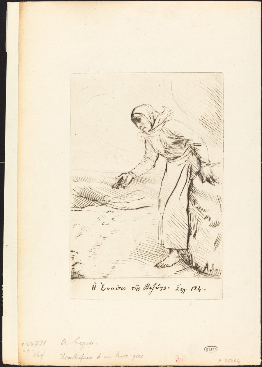 Frontispice (Beggar Woman of Veze) af Alphonse Legros