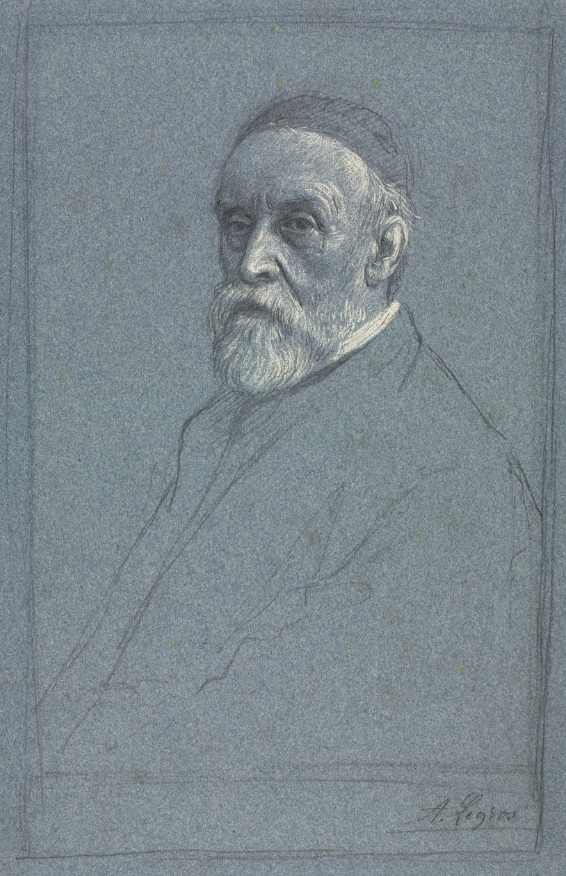 George Frederick Watts, R.A., ca. 1877-1878. af Alphonse Legros