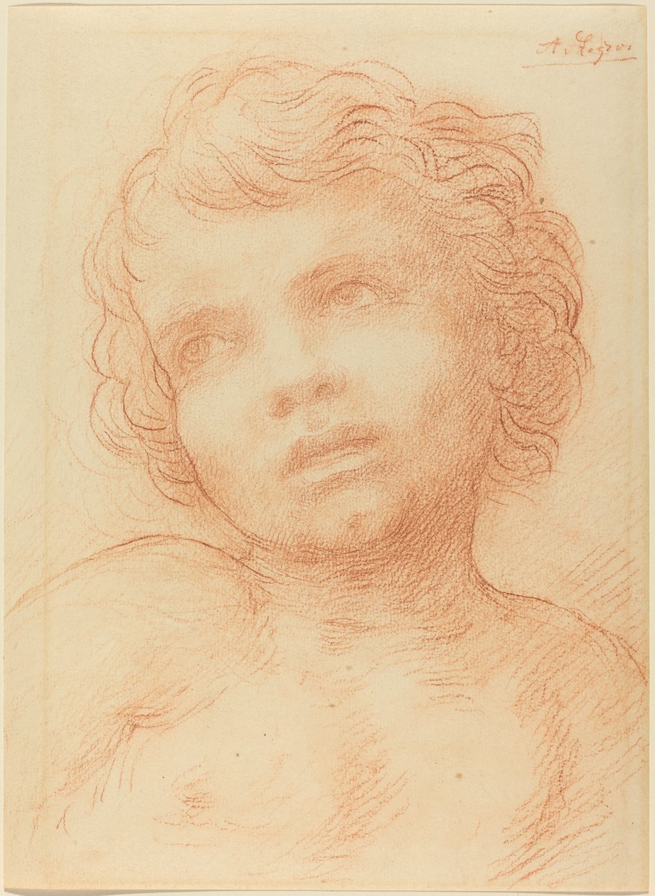 Hoved af et barn af Alphonse Legros