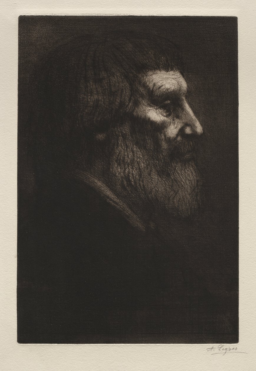 Hoved af en mand af Alphonse Legros
