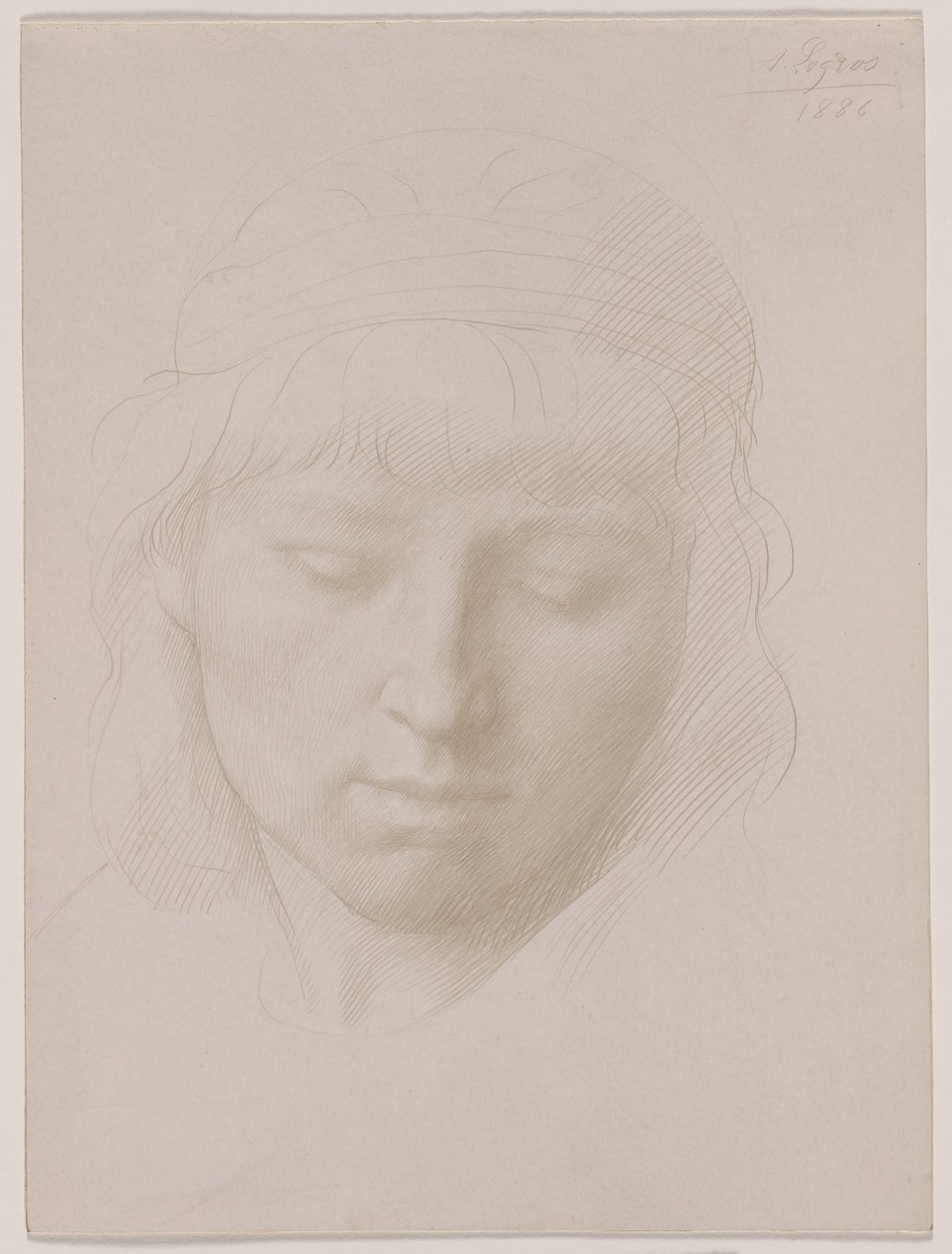 Hoved af en mand af Alphonse Legros