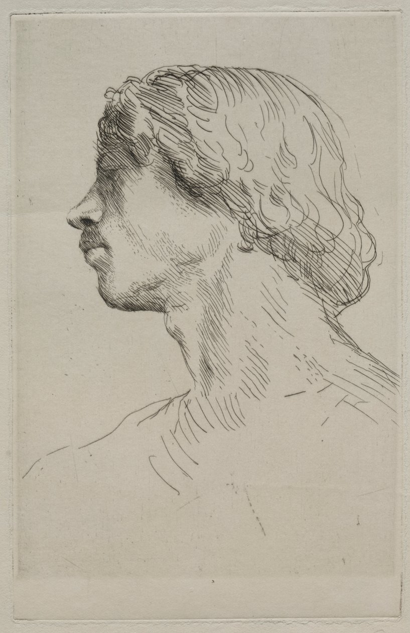 Leder af en model af Alphonse Legros