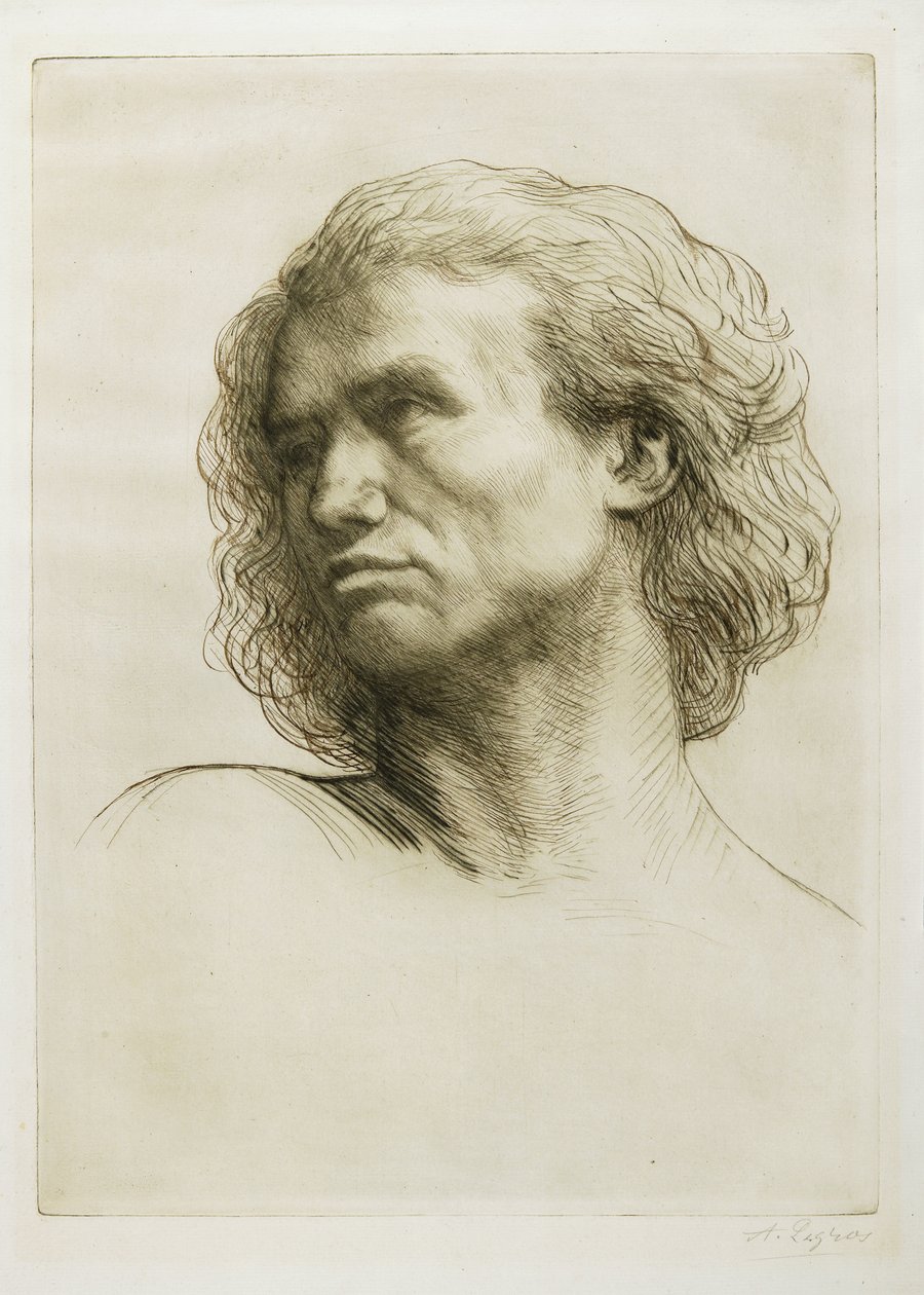 Hoved af en model, 1877 af Alphonse Legros