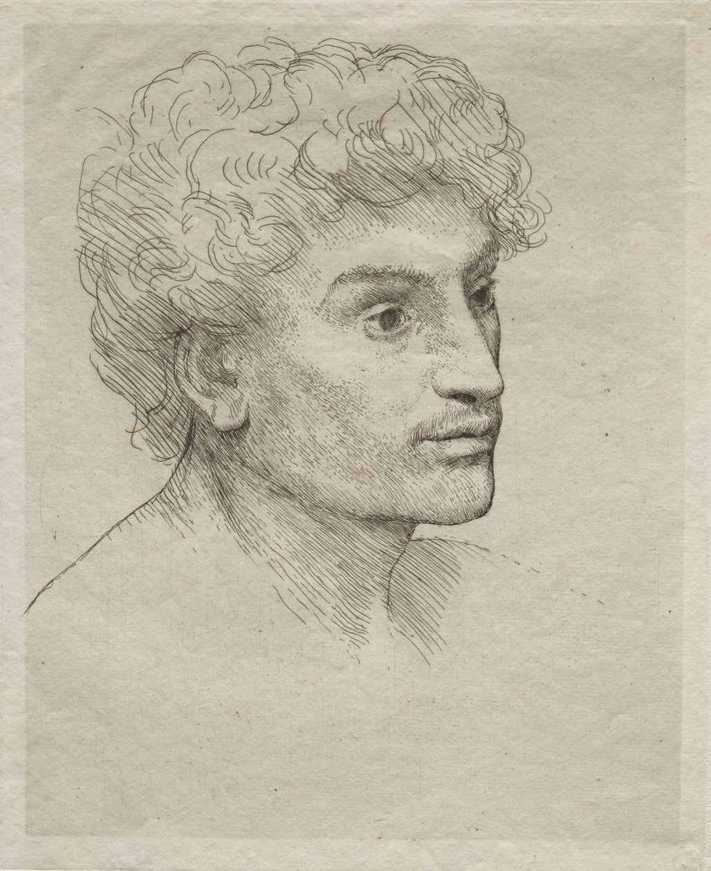 Leder af en ung mand. af Alphonse Legros