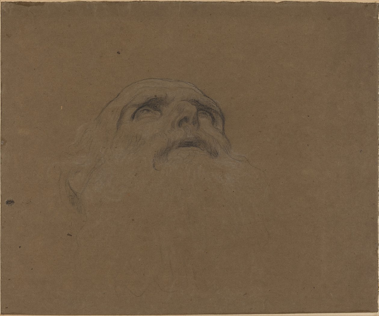 Hoved af en gammel mand. af Alphonse Legros