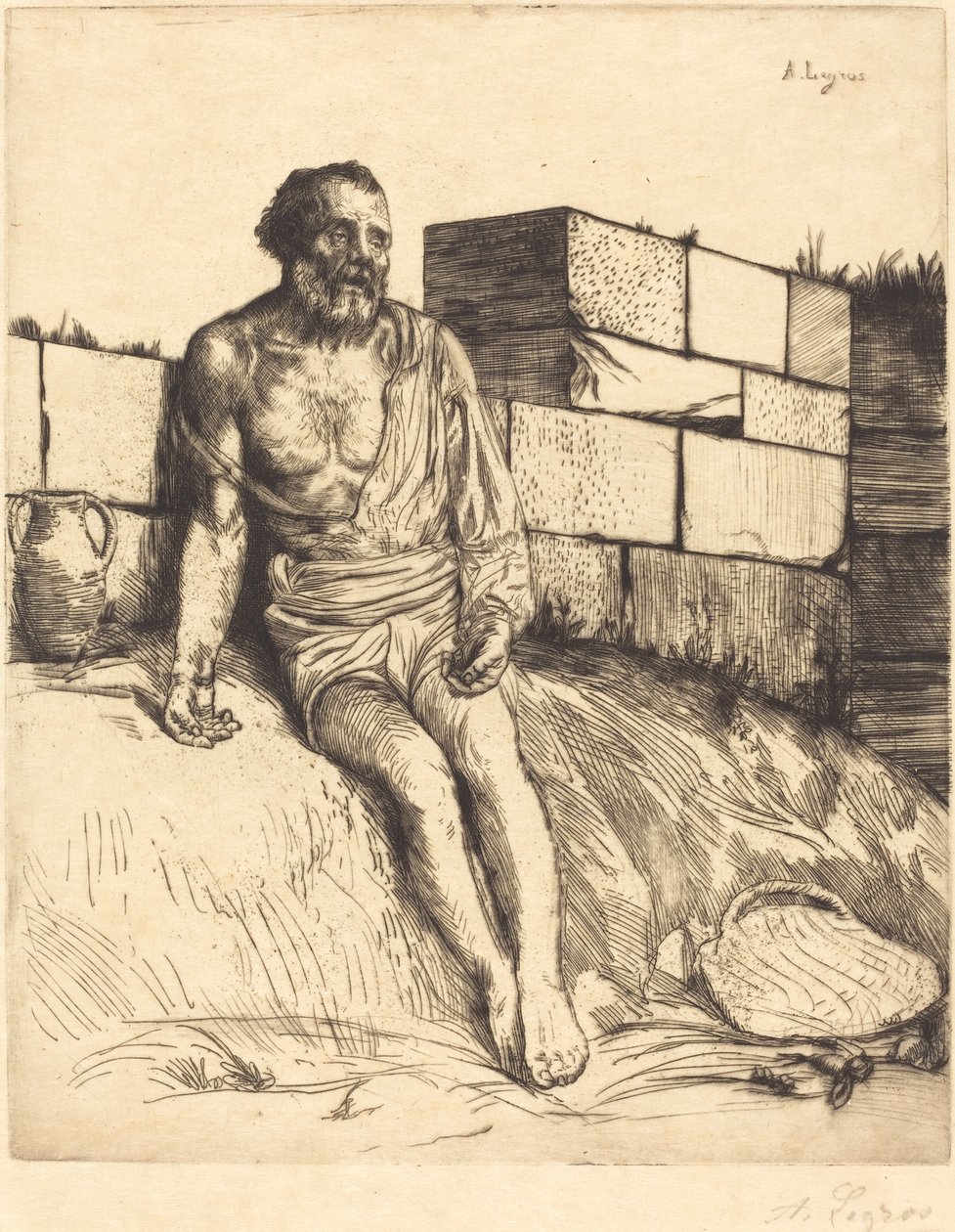 Job, 1. plade af Alphonse Legros