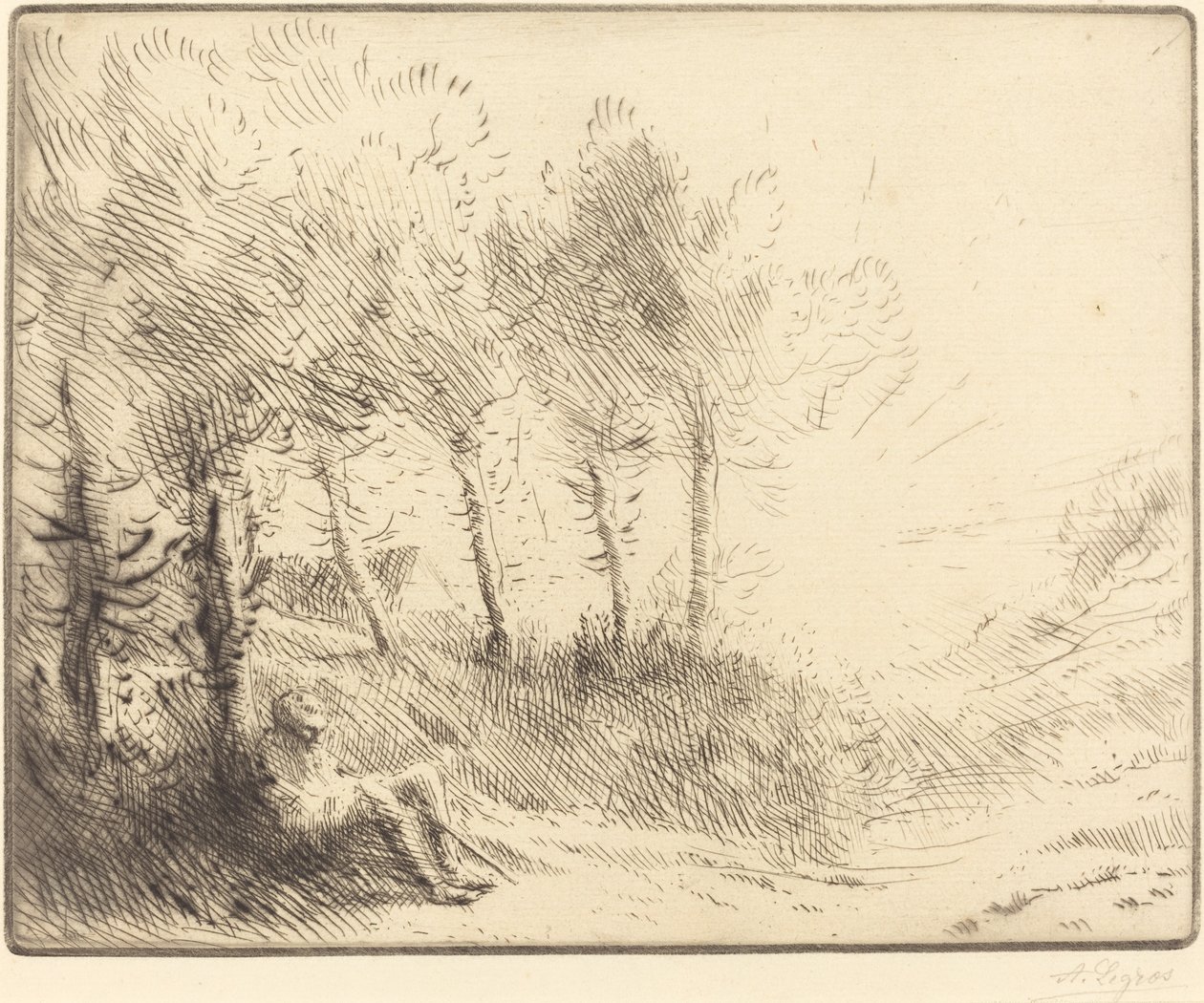 Landskab af Alphonse Legros