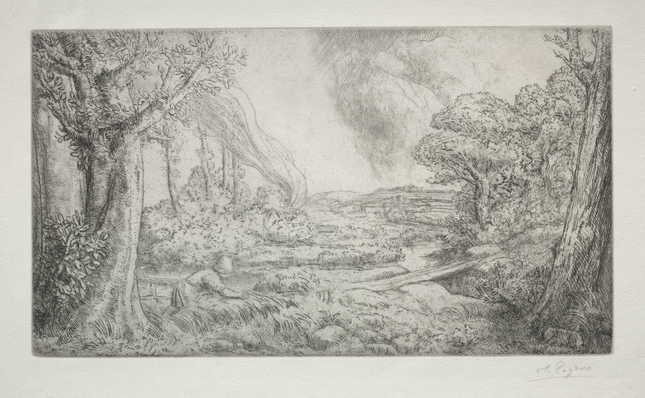Landskab af Alphonse Legros