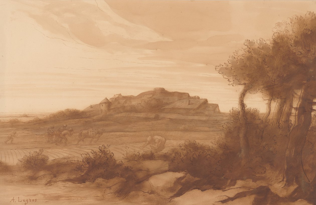 Landskab. af Alphonse Legros