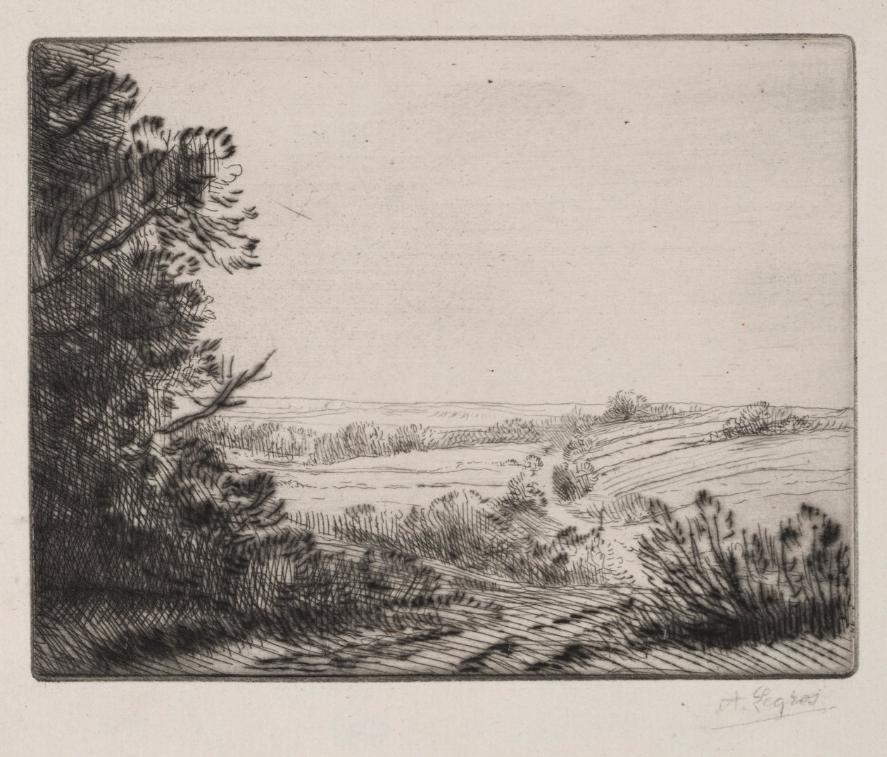 Landskab. af Alphonse Legros