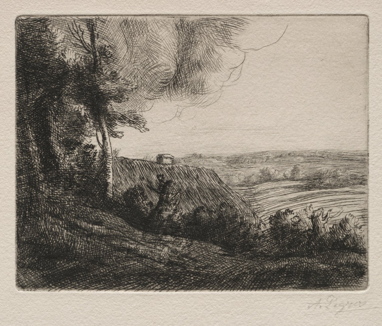 Landskab. af Alphonse Legros