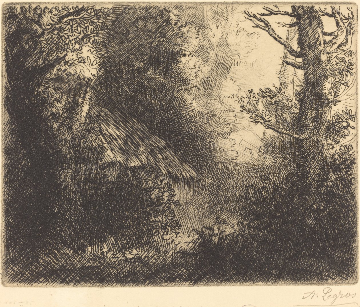 Landskab: Nær Chailleux af Alphonse Legros