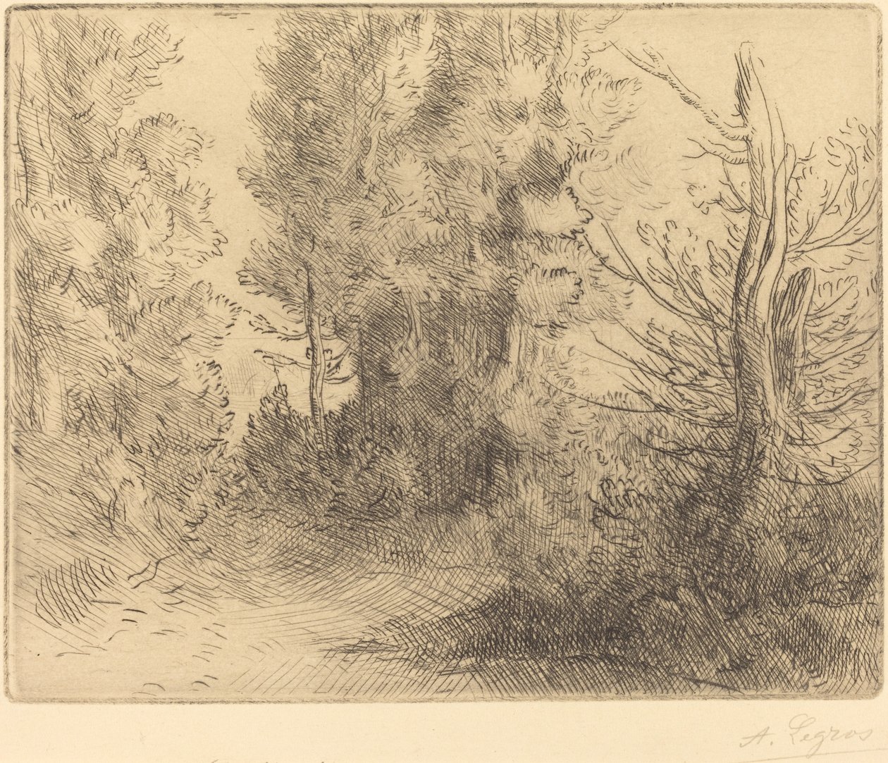 Landskab: Nær Chailleux af Alphonse Legros